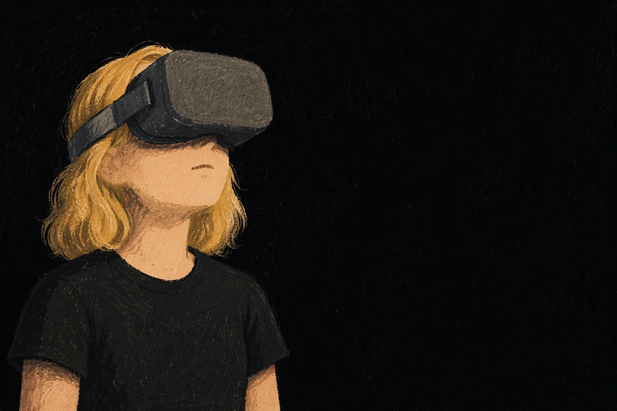 Immersive Virtual Reality Headset Portrait