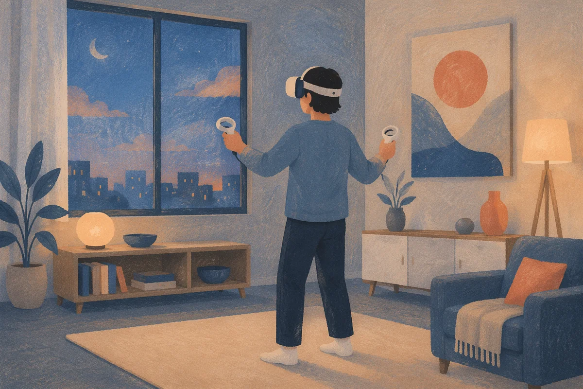 Immersive Virtual Reality at Blue Hour