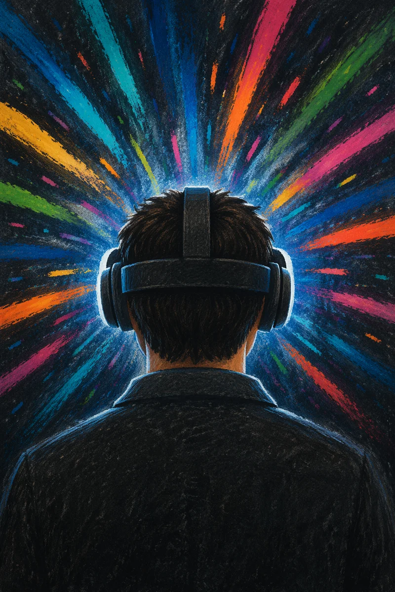 Neon Virtual Reality Technology Background