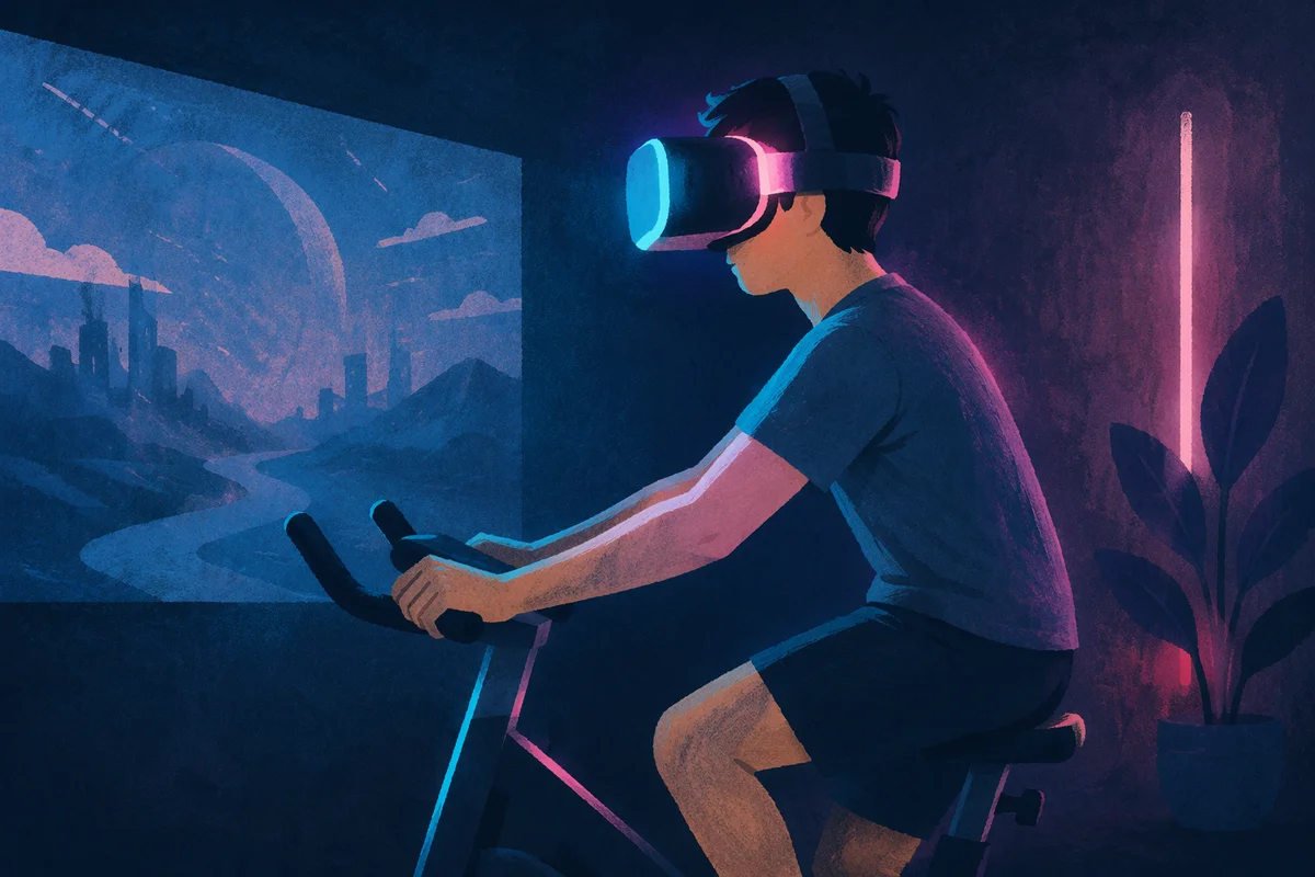 Neon Virtual Reality Cycling Experience