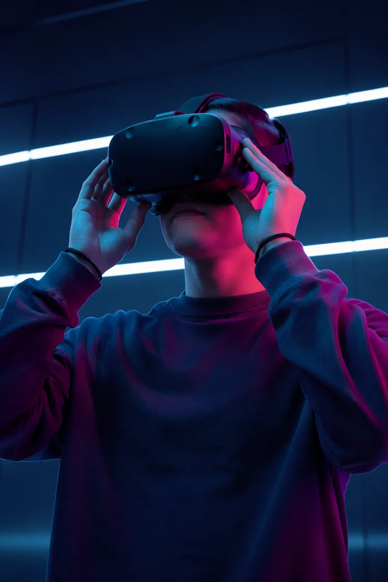 Immersive Virtual Reality Headset Portrait