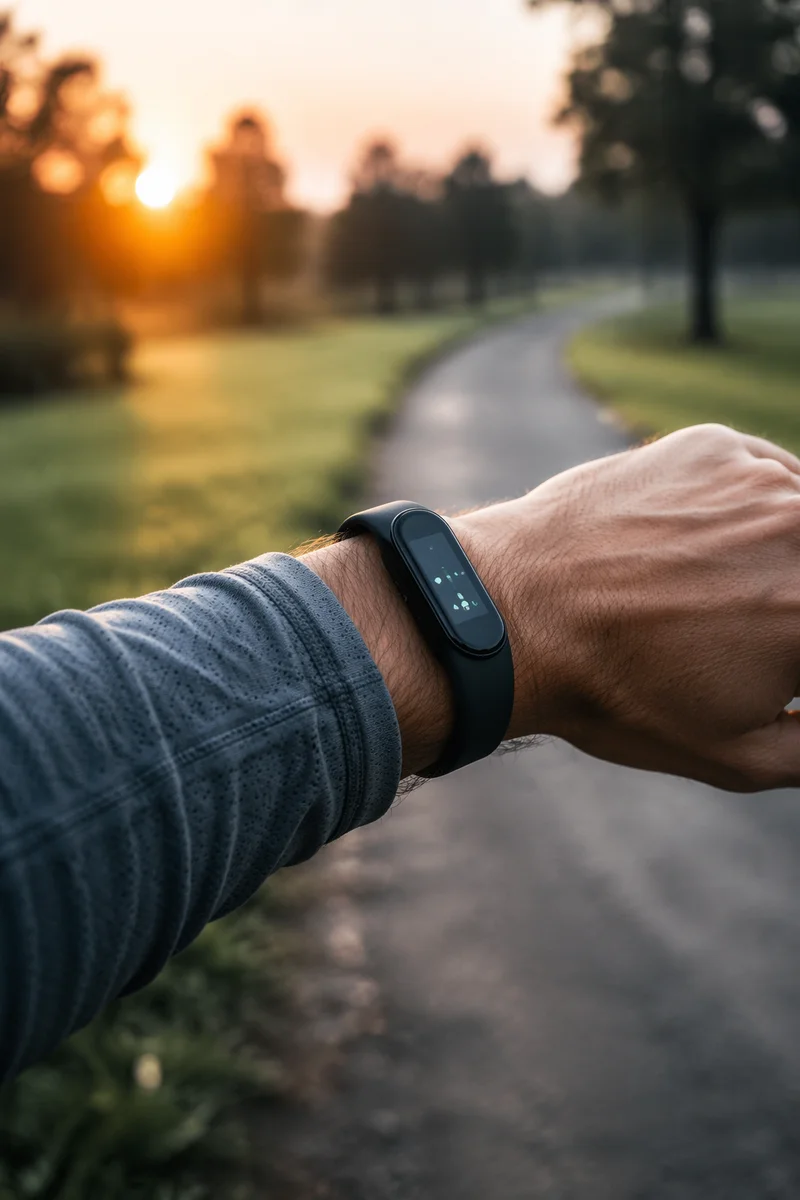 Fitness Band Wrist Workout at Sunrise