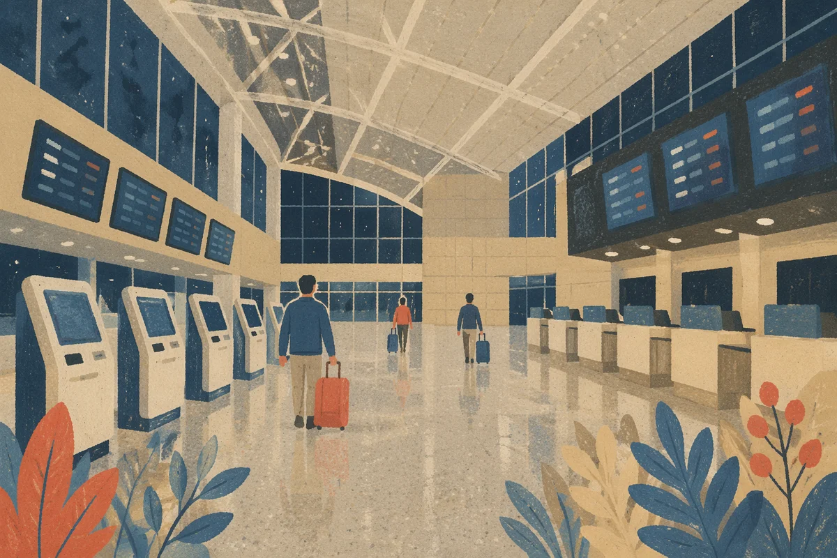 Quiet Evening Airport Departure Terminal