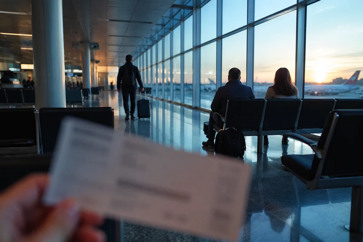Calm Early Morning Airport Departure Gate