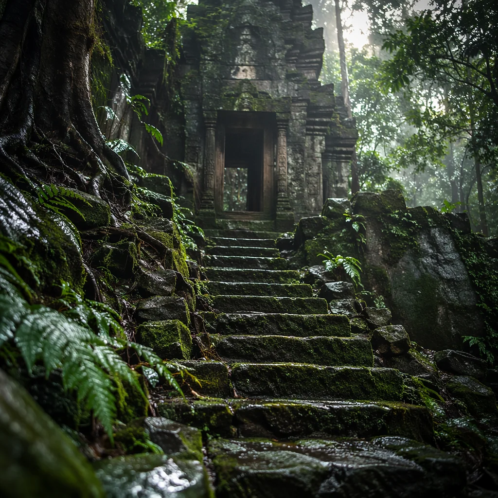Mossy Stone Steps to Forest Temple