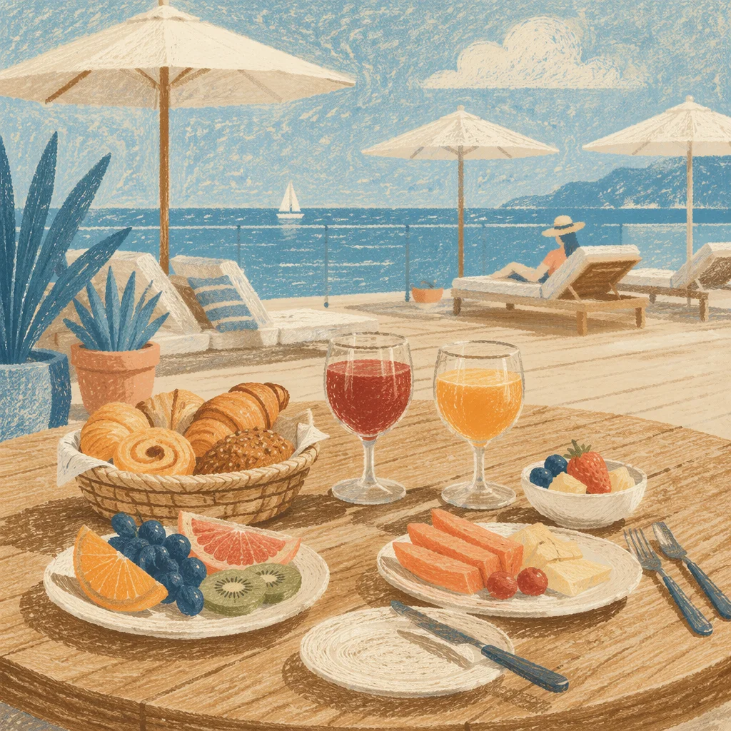 Sunlit Ocean Terrace Breakfast Retreat