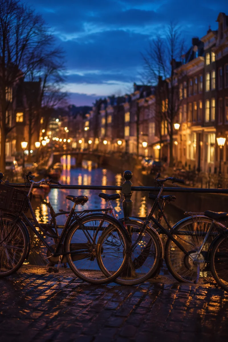 Bicycles at Blue Hour Canal Street