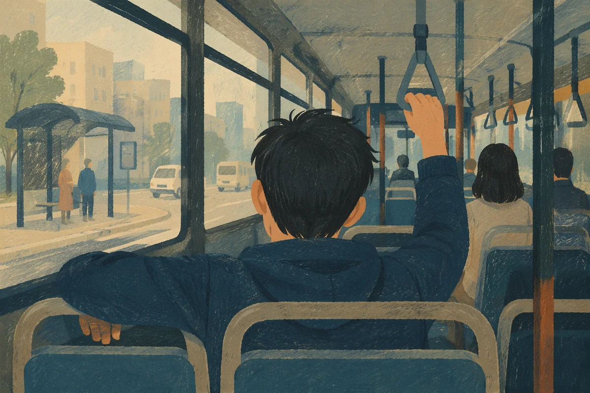 Quiet Morning Commute on City Bus