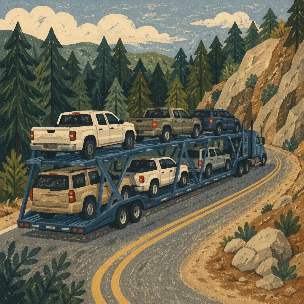 Mountain Highway Vehicle Trailer Scenic Drive
