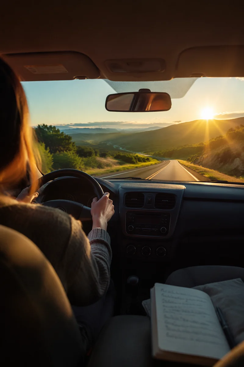 Peaceful Morning Drive Through Scenic Hills