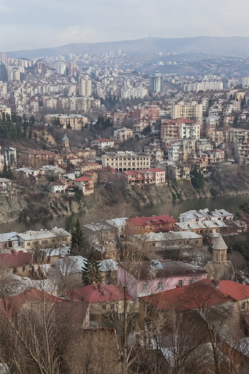 Overcast Hillside City Travel Panorama