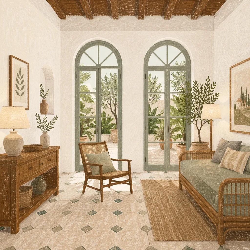 Luxury Boutique Hotel Room with Arched Doors