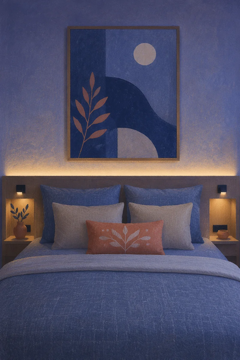 Luxury Hotel Bed with Evening Ambience