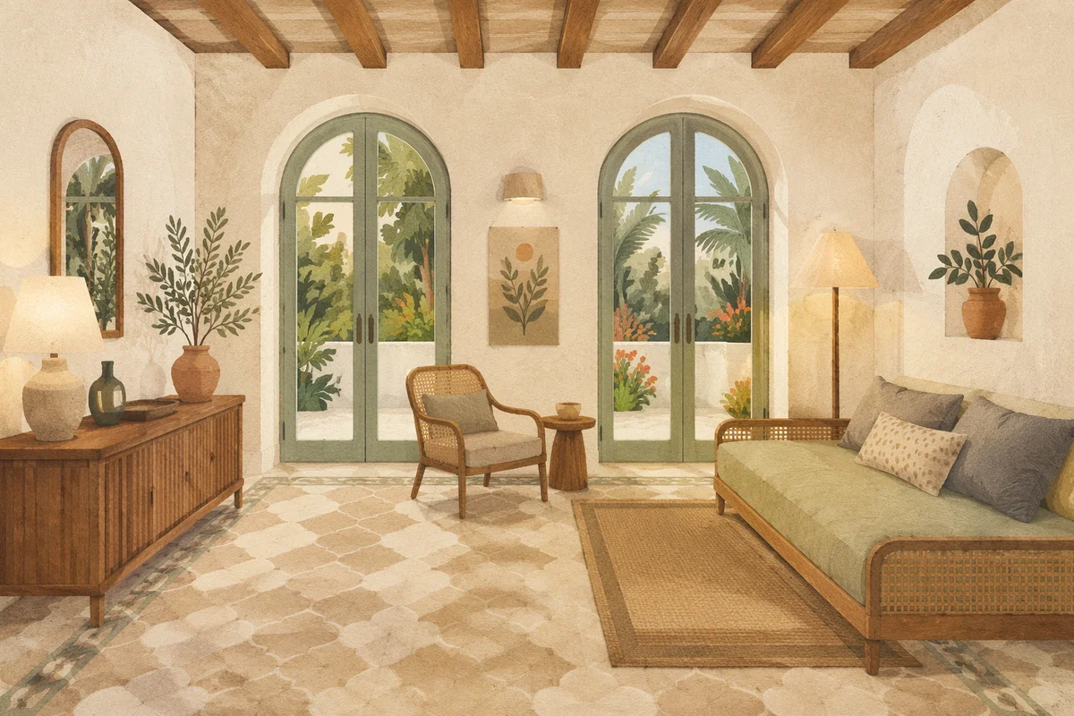 Luxury Boutique Hotel Suite with Arched Doors