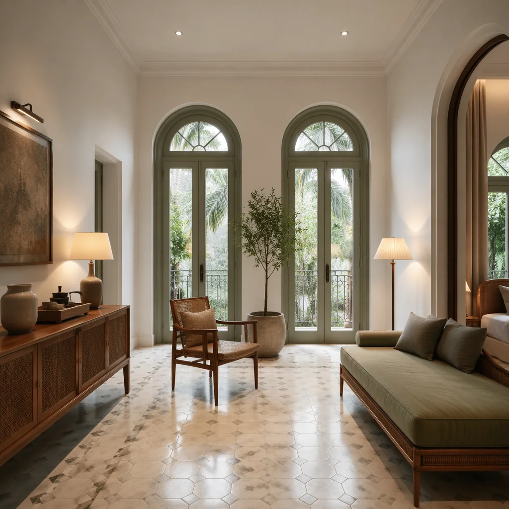 Luxury Boutique Hotel Suite with Arched Doors