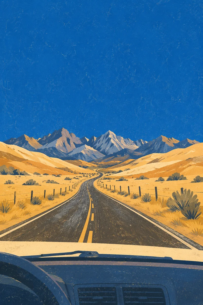 Open Highway Road Trip Through Golden Prairie