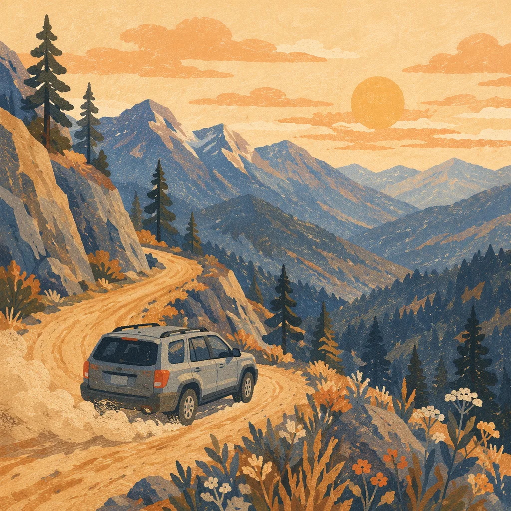 SUV Adventure on Mountain Road