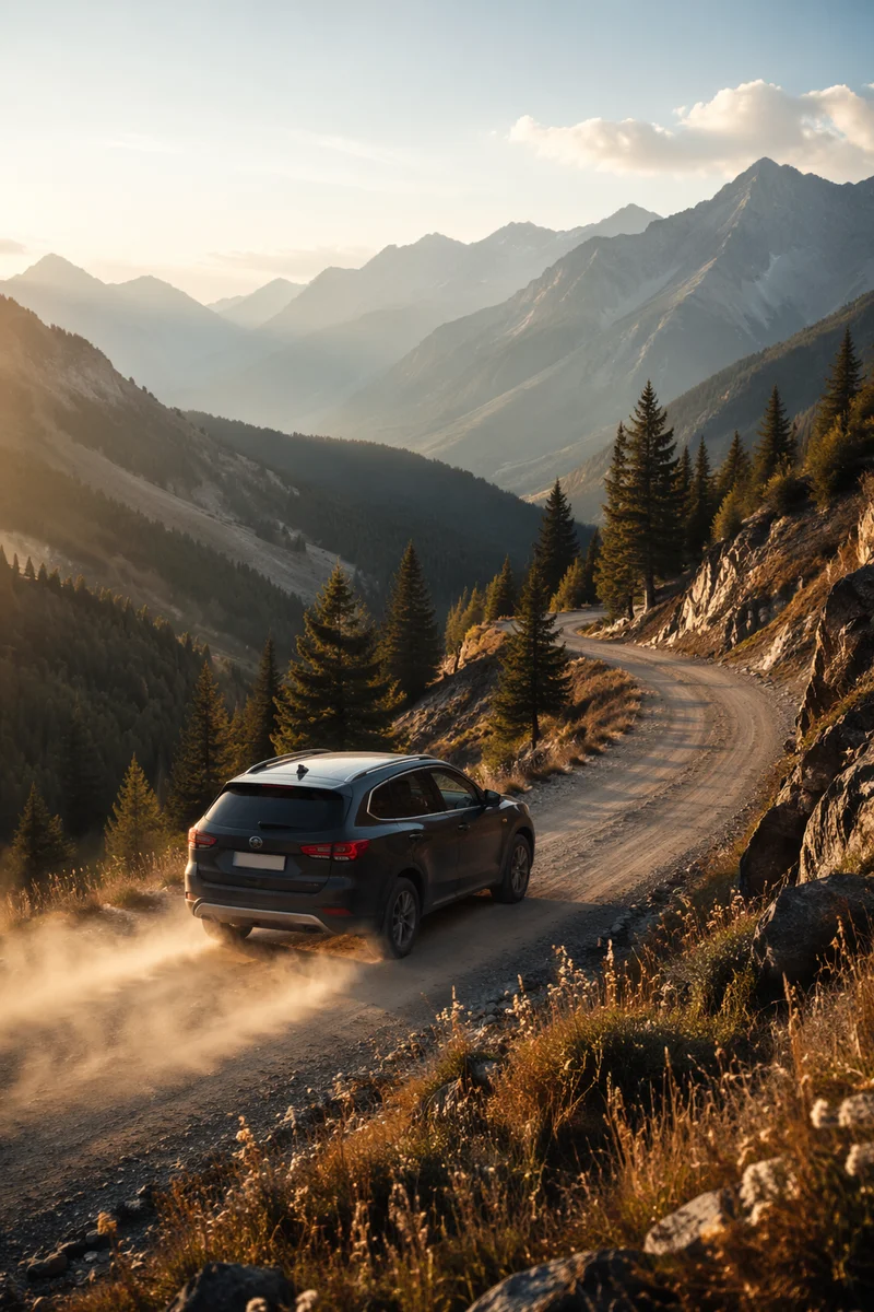SUV Adventure on Mountain Road