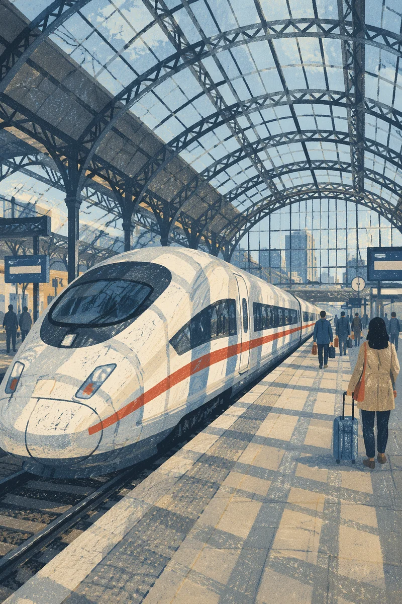 High Speed Train at City Platform