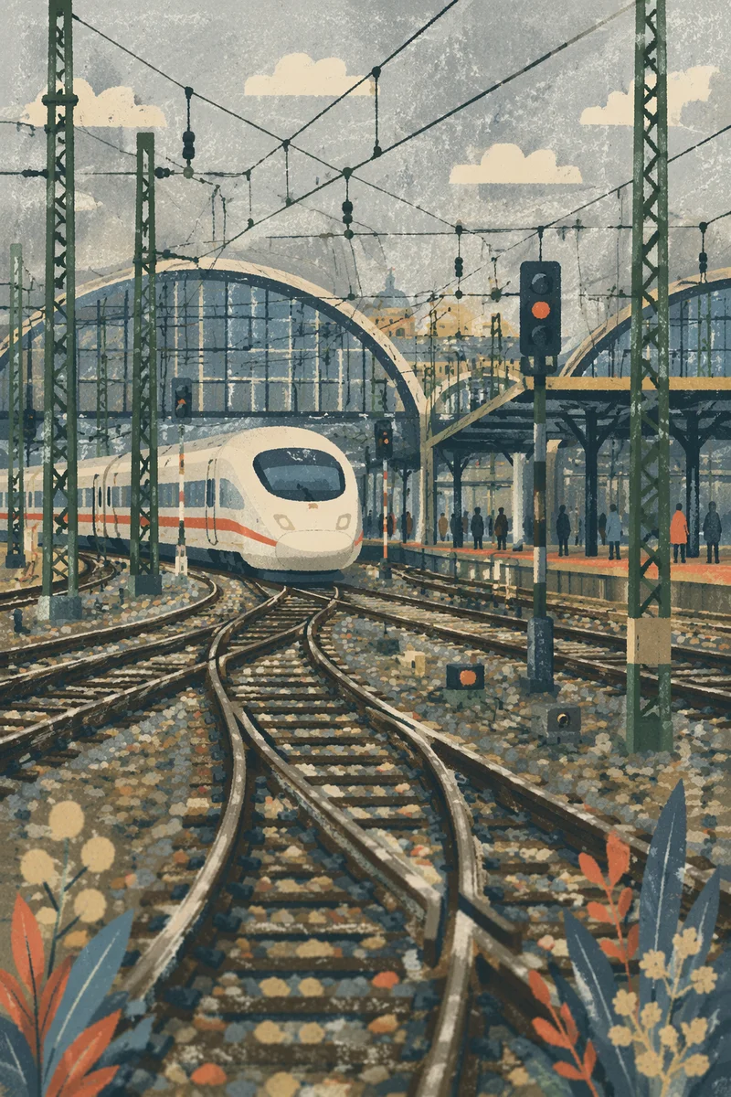 Modern Intercity Train at Central Station