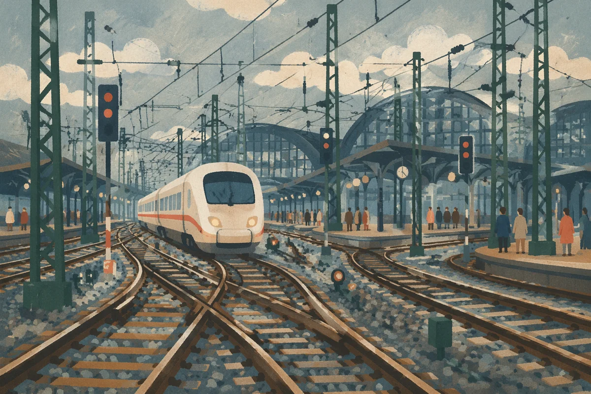 Modern Intercity Train at Central Station