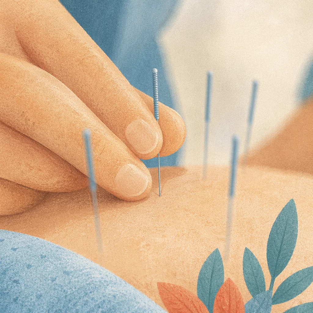 Calm Acupuncture Treatment Macro Close Up