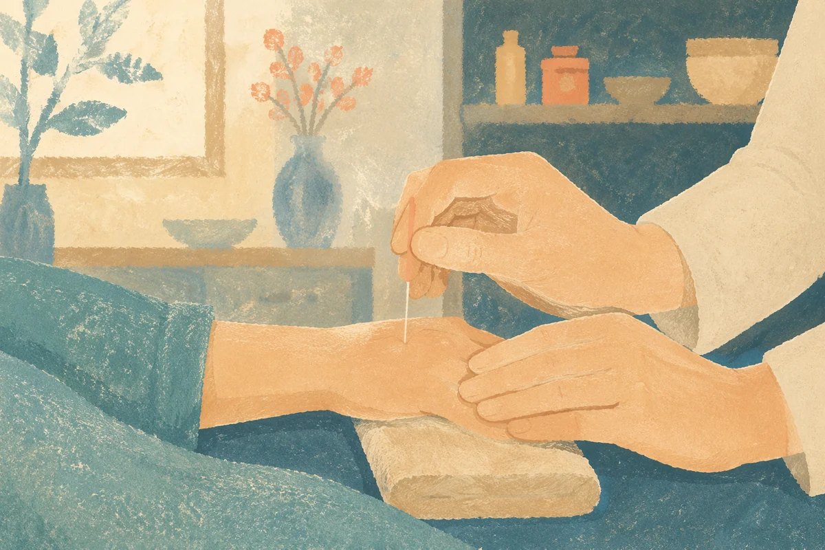 Calm Acupuncture Needle Wellness Treatment Close Up