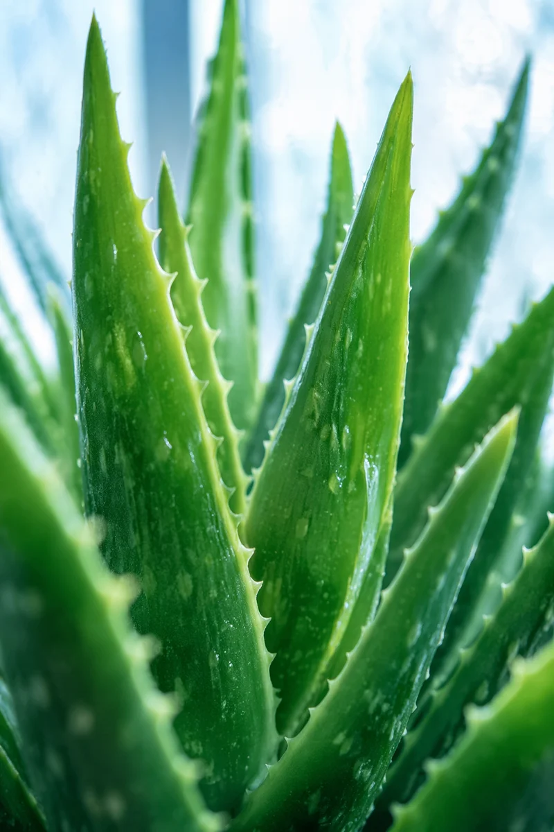 Fresh Aloe Vera Botanical Wellness Close Up