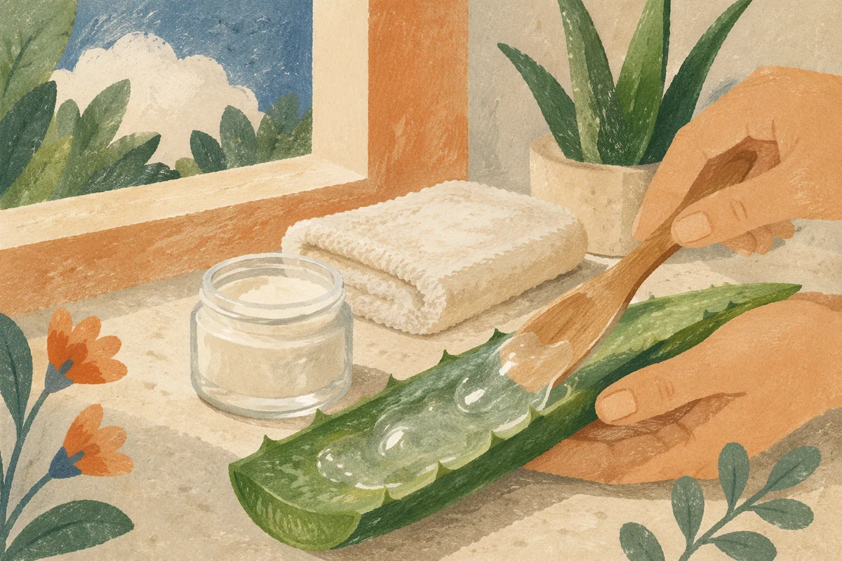 Aloe Vera Skincare Ritual Close Up