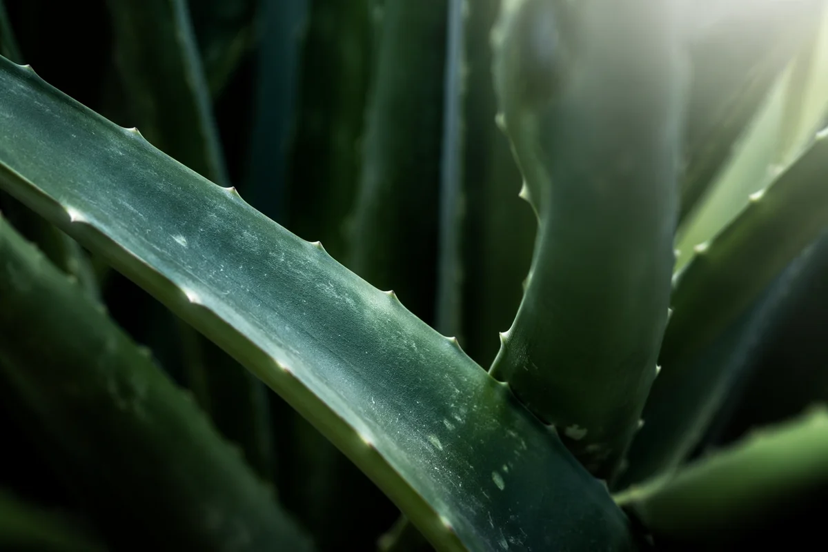 Fresh Aloe Vera Macro Skincare Background