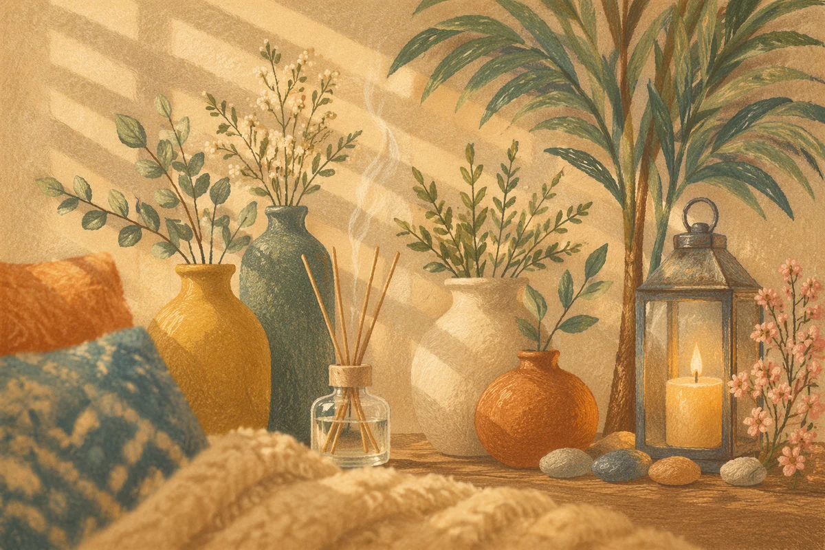 Cozy Aromatherapy Diffuser in Sunlit Wellness Corner