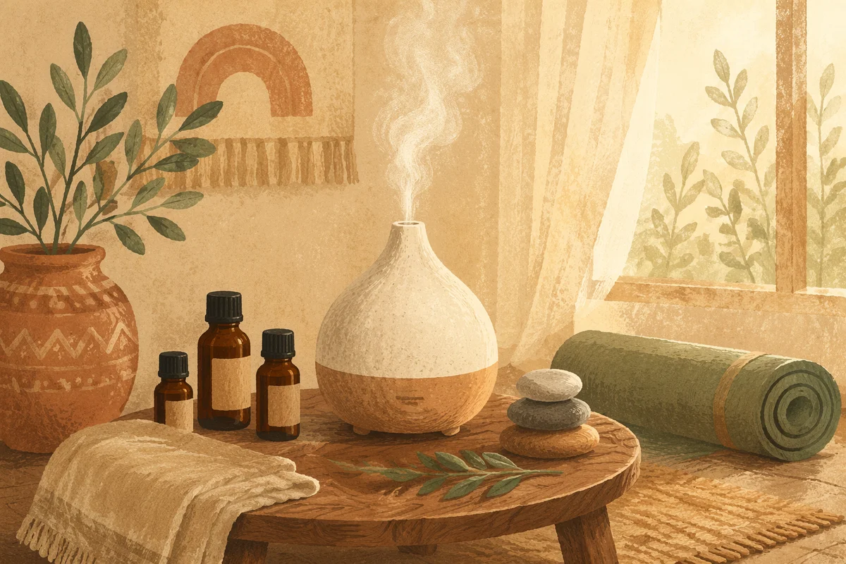 Cozy Aromatherapy Diffuser in Morning Light
