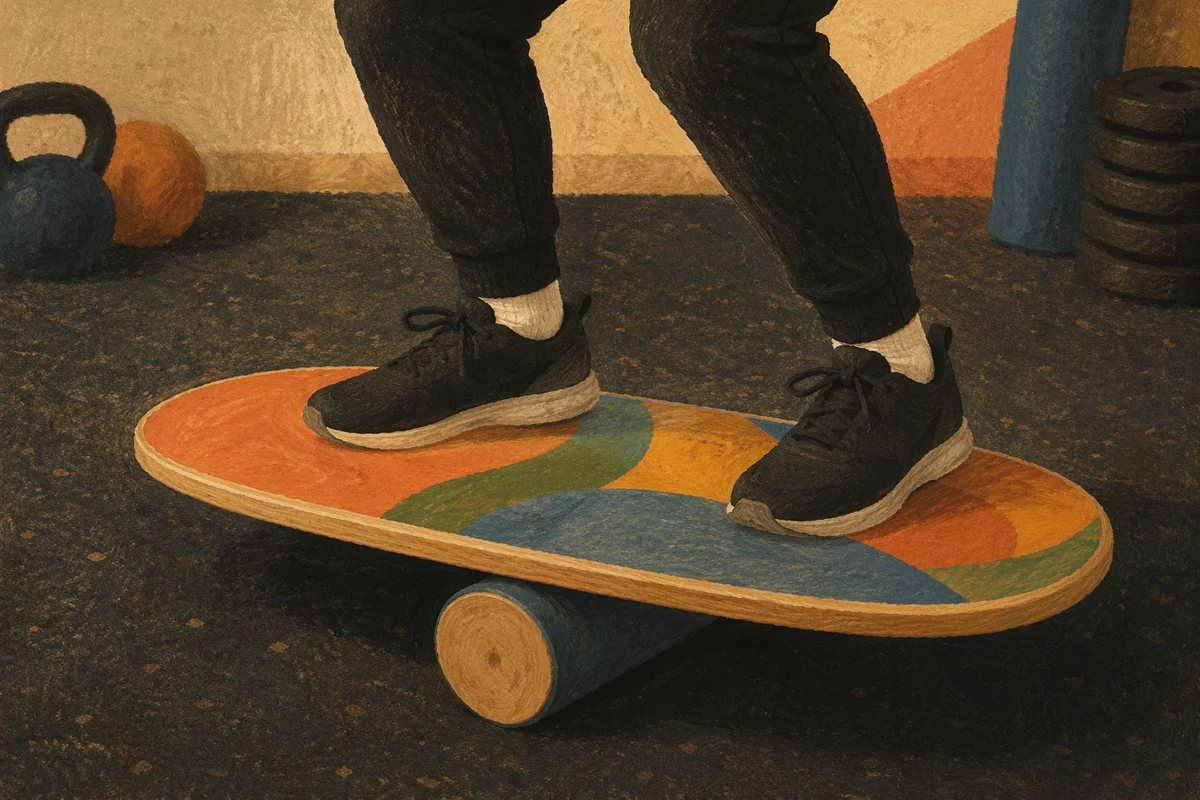 Balance Board Core Stability Training Close-Up