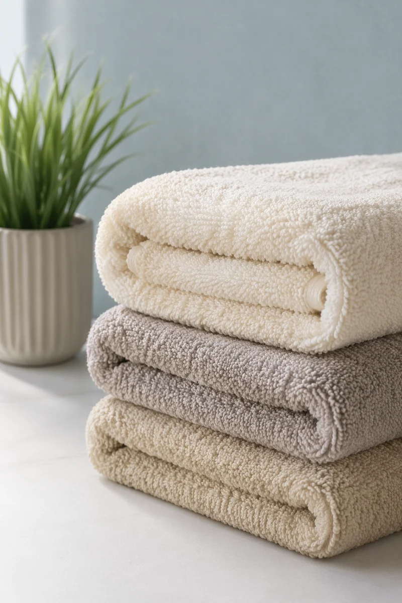 Minimal Bamboo Towels for Spa Wellness