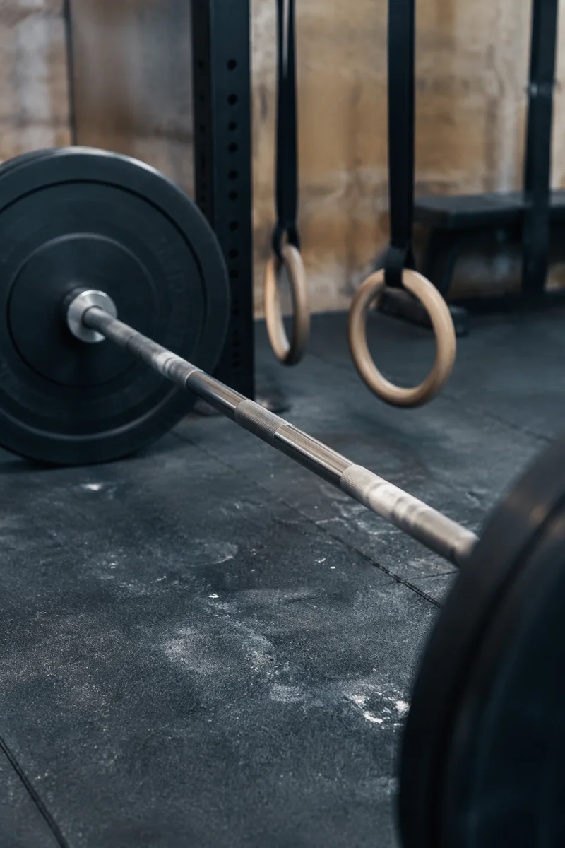 Gritty Barbell on CrossFit Gym Floor
