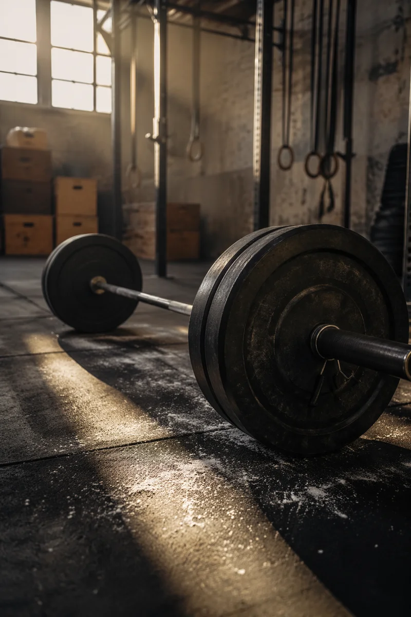 Gritty Barbell on CrossFit Gym Floor