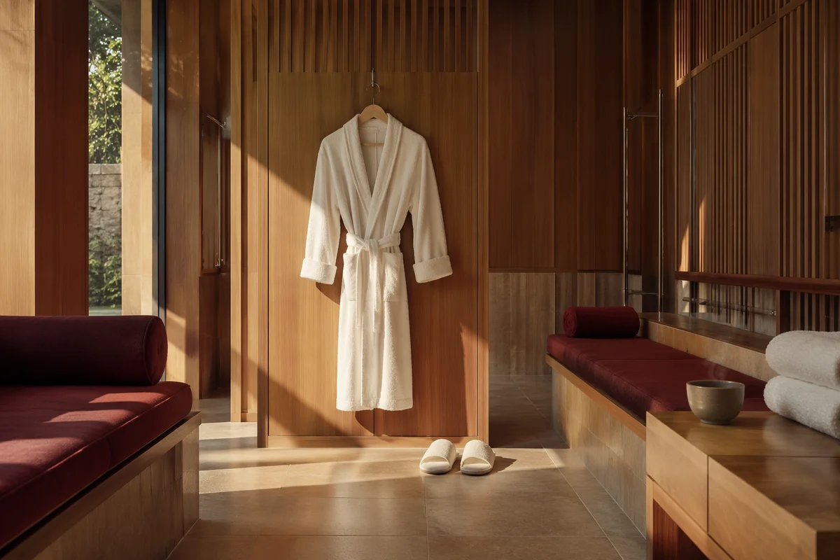 Serene Spa Morning Bathrobe and Slippers