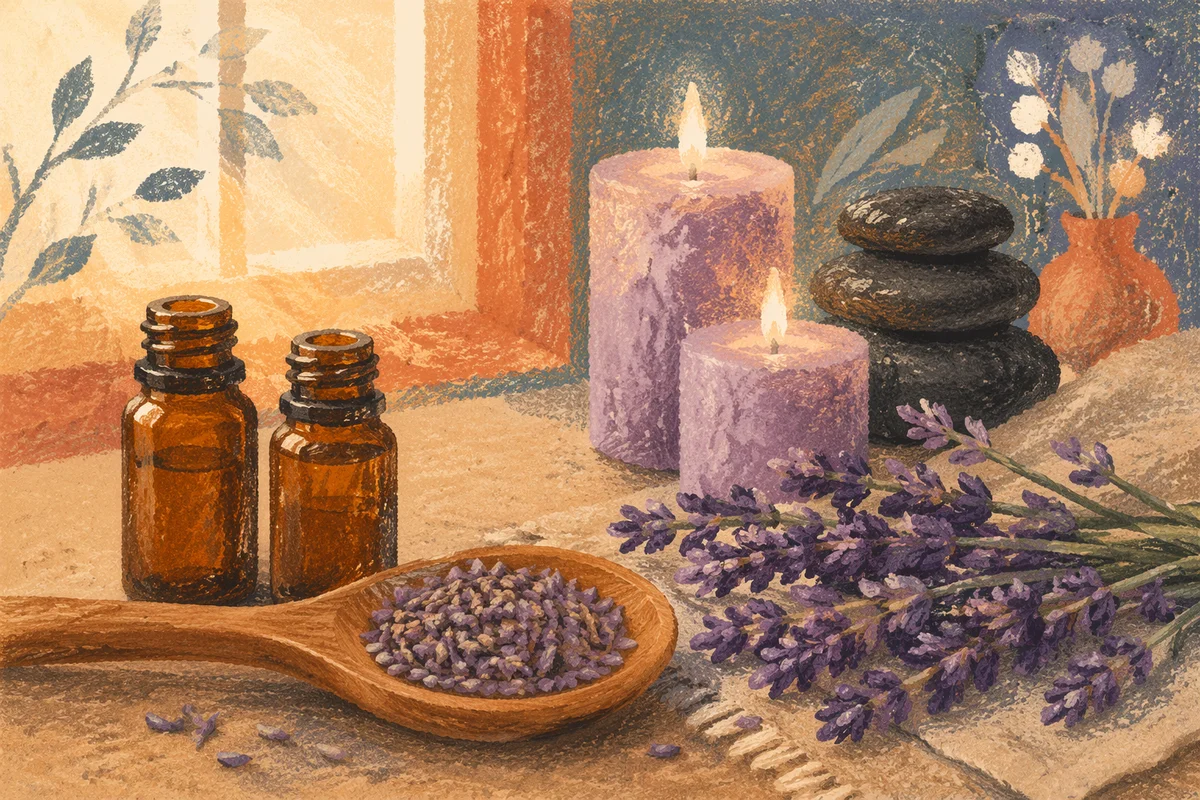 Lavender Essential Oil Spa Still Life