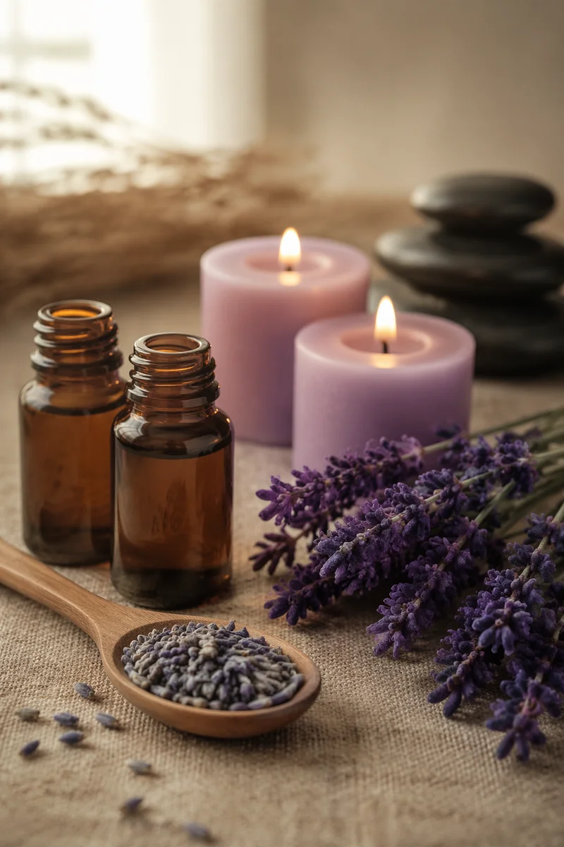 Lavender Essential Oil Spa Still Life