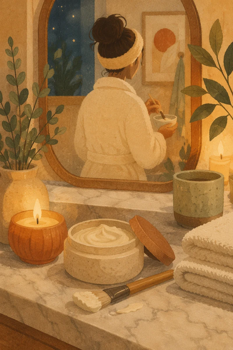 Evening Face Mask Self Care Ritual