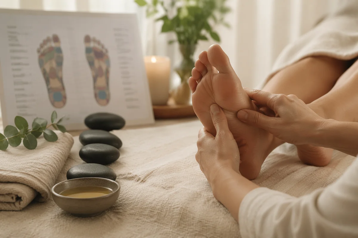 Foot Reflexology Spa Stones Wellness Scene