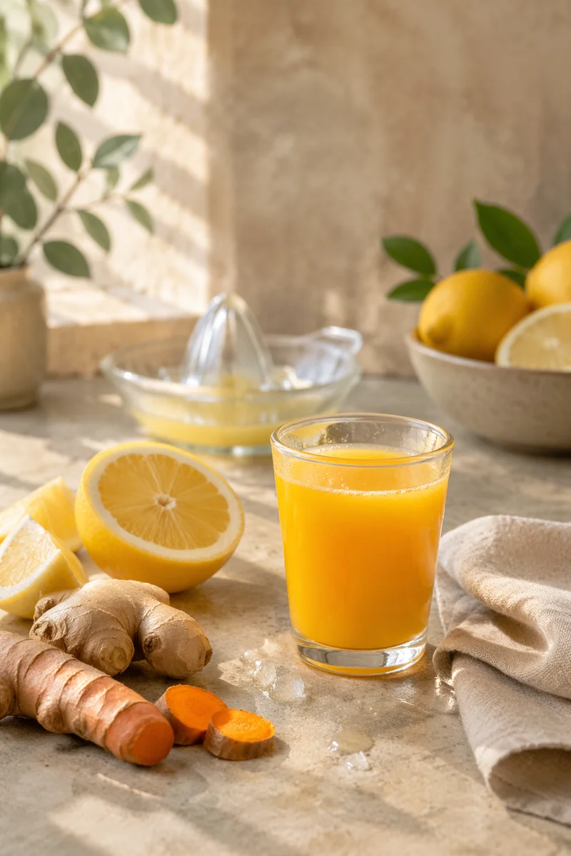 Fresh Turmeric Ginger Lemon Wellness Shot