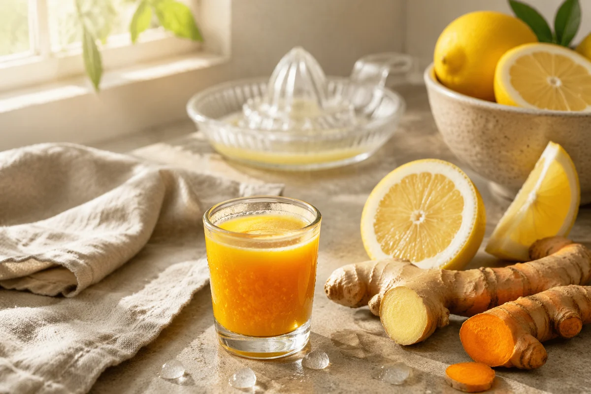 Fresh Turmeric Ginger Lemon Wellness Shot