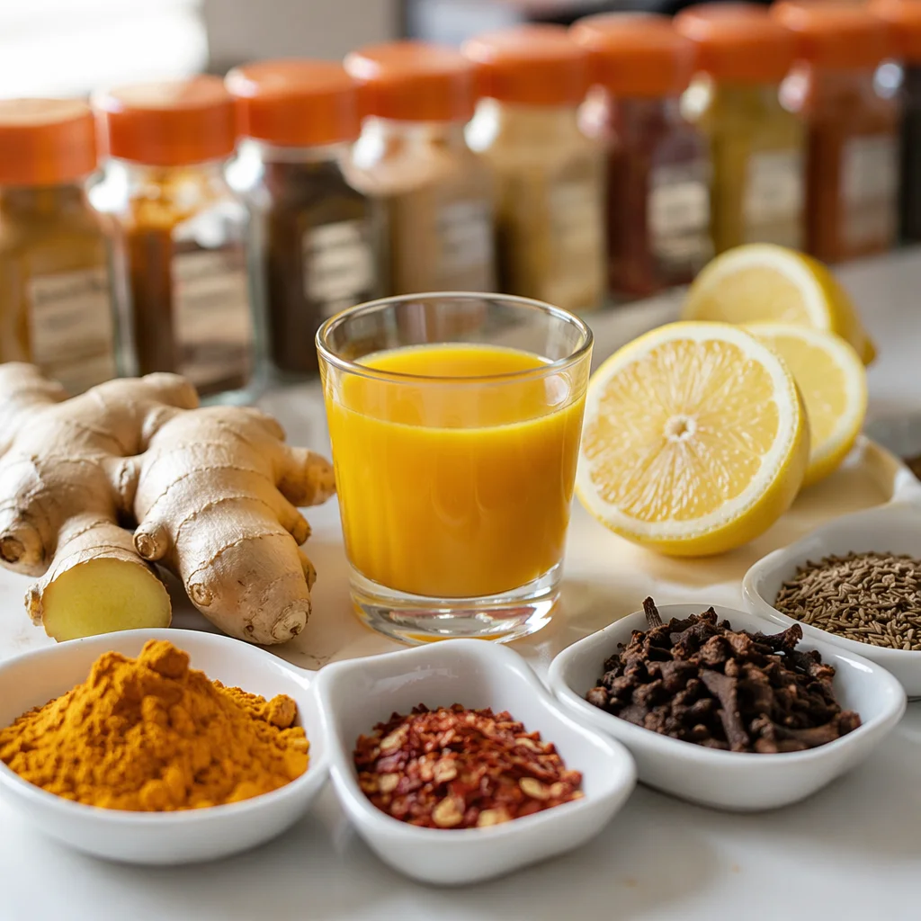 Fresh Turmeric Ginger Lemon Wellness Shot