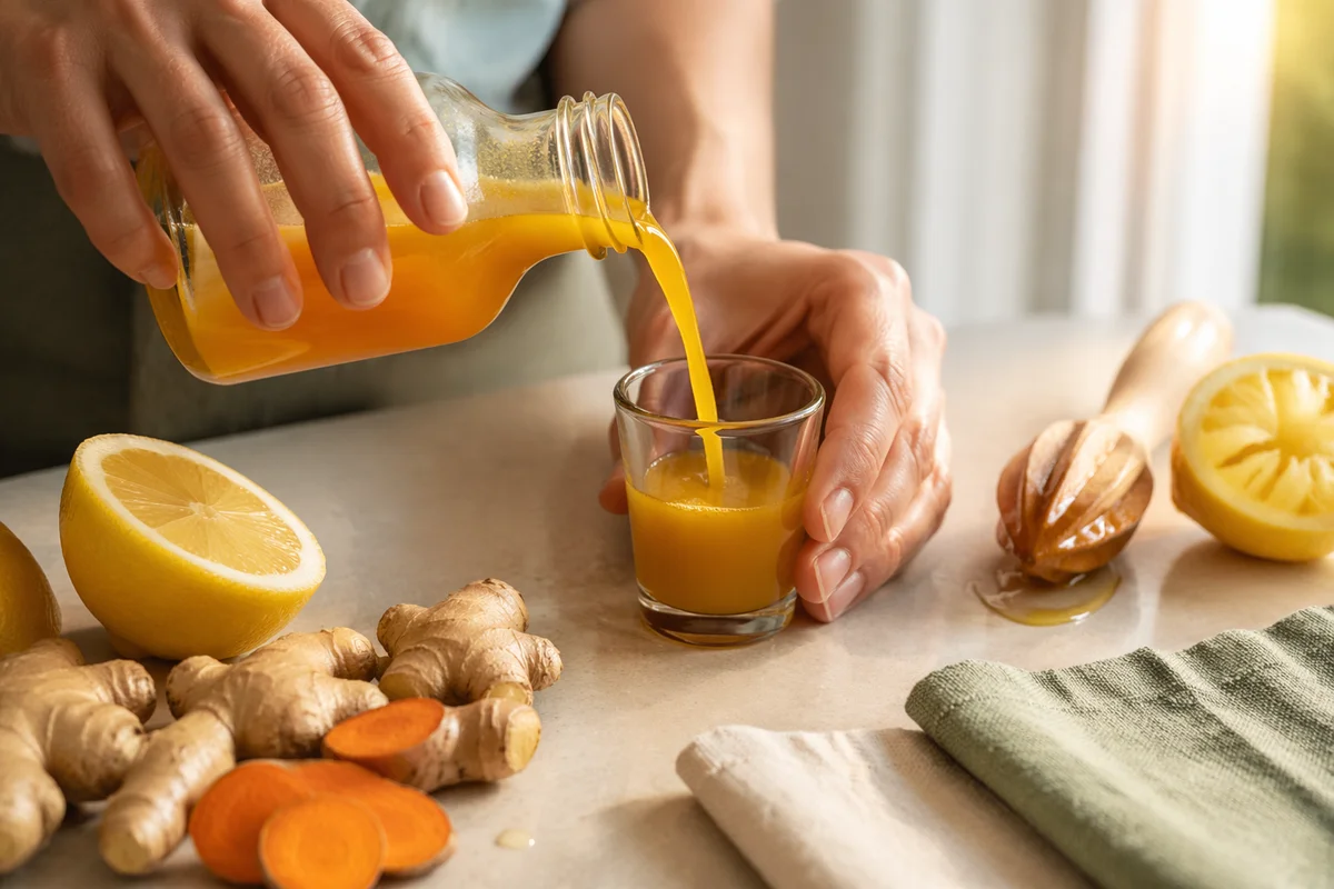 Fresh Turmeric Ginger Lemon Wellness Pour