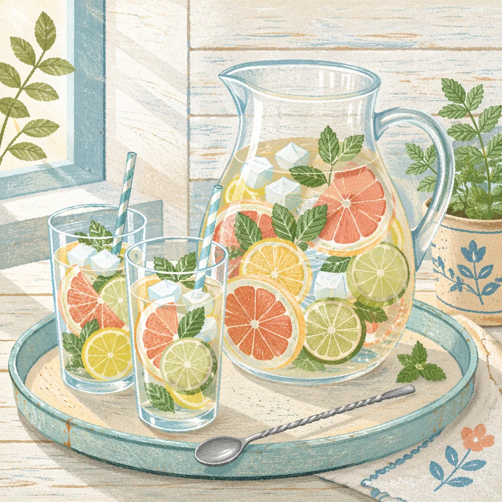Refreshing Citrus Infused Water Pitcher