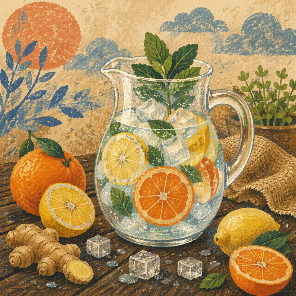 Citrus Mint Infused Water Pitcher
