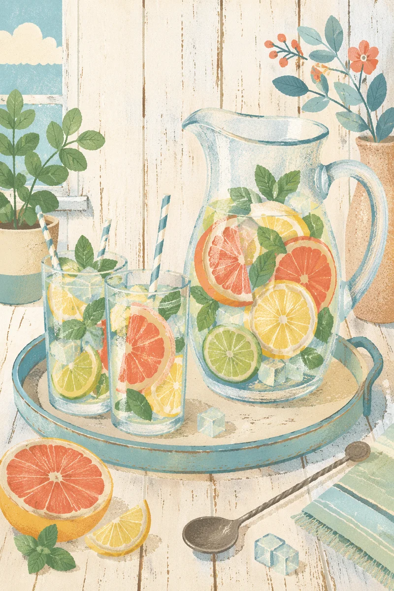 Refreshing Citrus Infused Water Pitcher