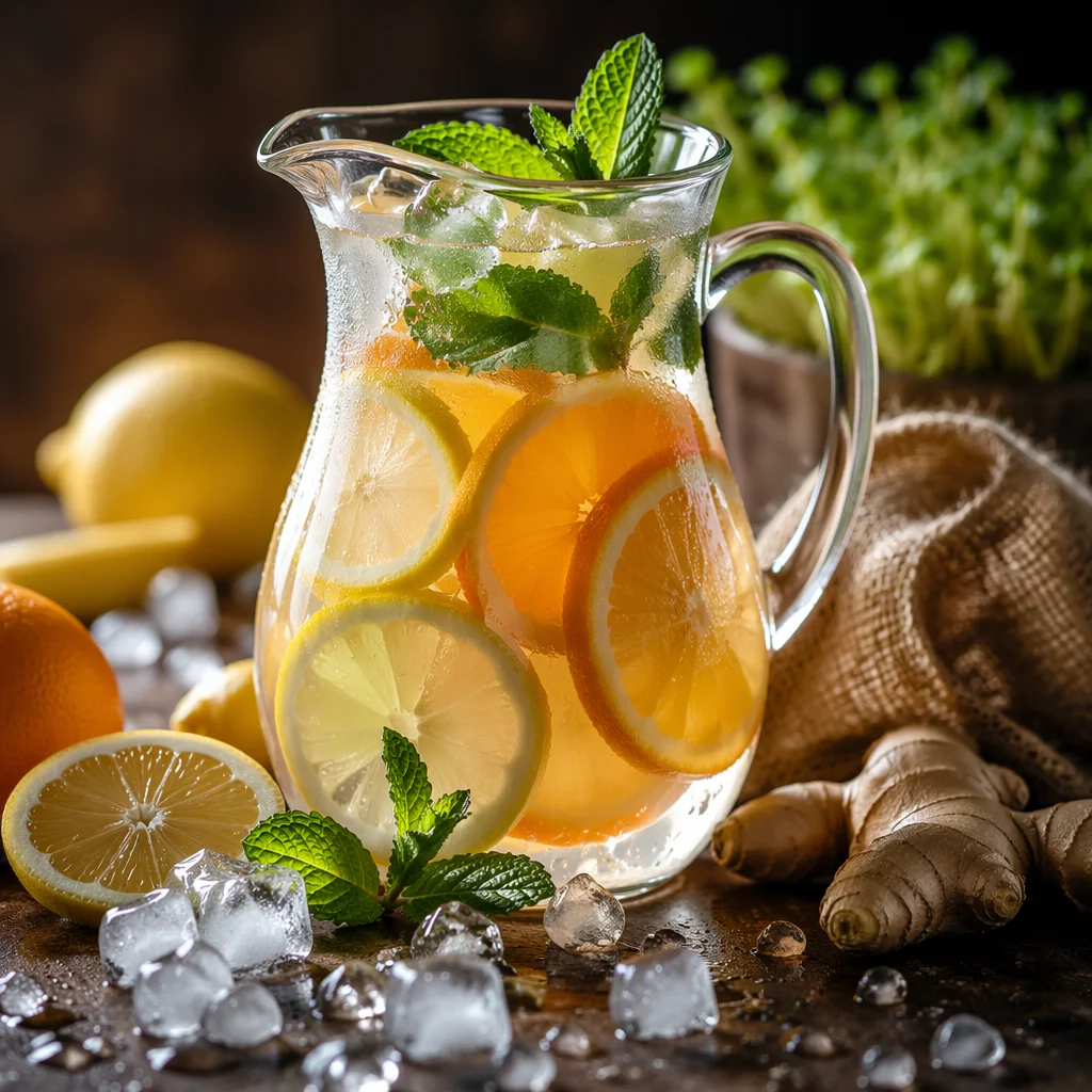 Citrus Mint Infused Water Pitcher