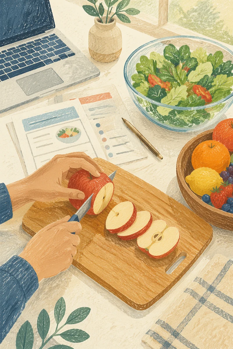 Healthy Kitchen Meal Prep With Fresh Salad